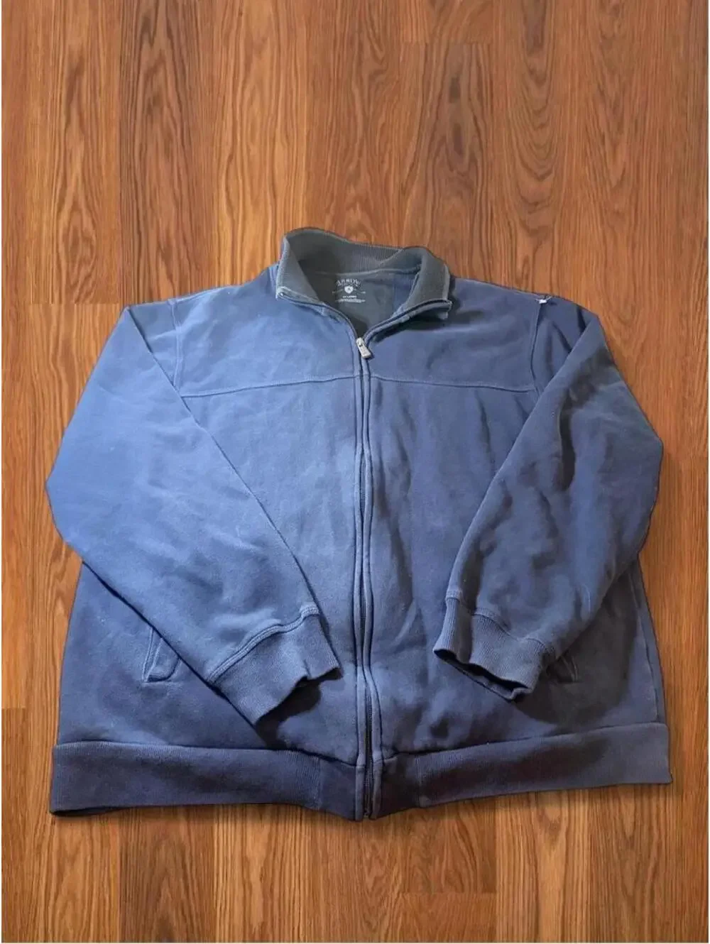 Arrow Men’s 2XL Navy Blue Full Zip Jacket Cotton Polyester Casual Outerwear